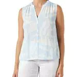 s.Oliver Damen Bluse ärmellos - Blau