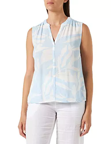 s.Oliver Damen Bluse ärmellos - Blau