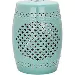 SAFAVIEH Modern Keramik Gartenhocker, Rotkehlchen-Ei-Blau
