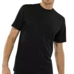 Schiesser Herren Rundhals T-Shirt - American Unterhemd, Schwarz