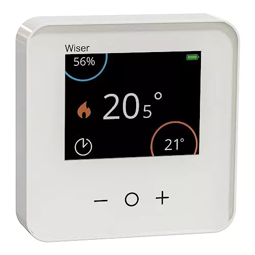 Wiser Smart Home Raumthermostat von Schneider Electric - Mit Display und kostenloser App - Kompatibel mit Amazon Alexa und Google Home - Energieeffizient