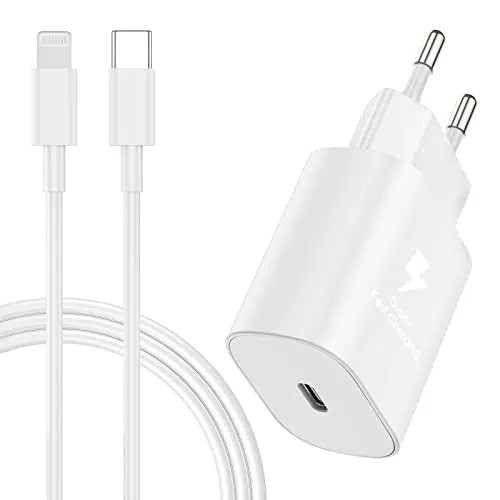 Apple Schnellladegerät 20W USB C mit 2M Ladekabel für iPhone 13/12/11 Pro Max/X/XR/XS/8/iPad