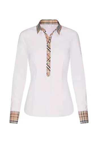 Seidensticker Damen Bluse - City Hemdbluse Regular Fit Langarm Uni Stretch