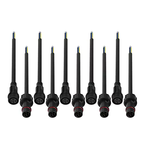 Wasserdichte Steckverbinder SEZO 5 Polig IP65 Waterproof Elektrischer Stecker für LED Lichtleisten