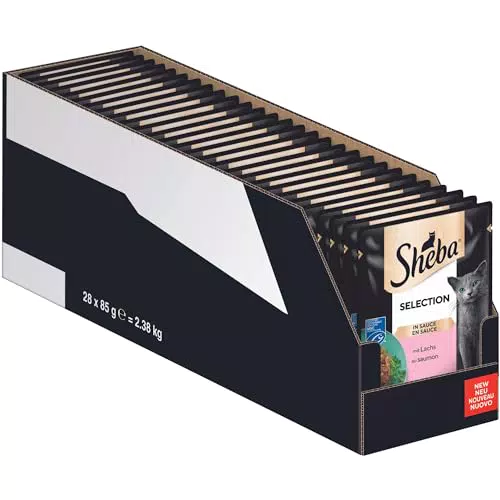 Sheba Sauce Collection Nassfutter für Katzen mit Lachs (MSC)