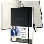 SIGEL Planungsbuch Terminplaner Wochenkalender 2022 - A4+ - 1 Woche = 2 Seiten - Hardcover - 192 Seiten