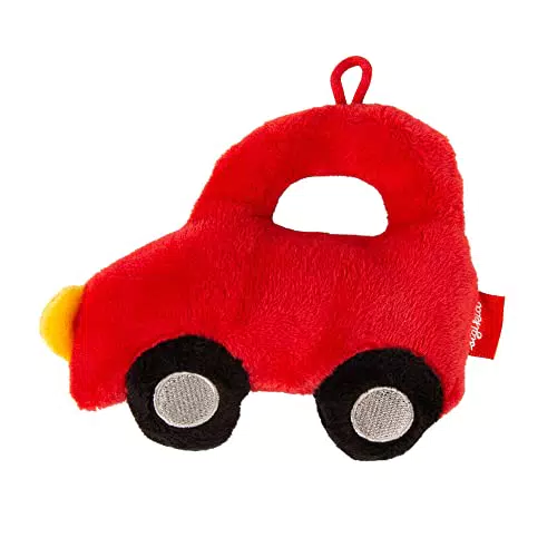 SIGIKID 42300 Quietsche Dino Red Stars Mädchen und Jungen Babyspielzeug empfohlen ab Geburt grün