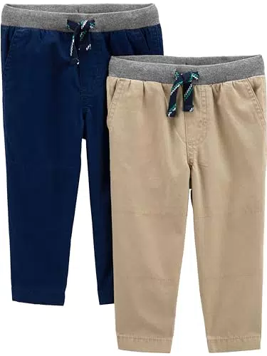 Carter's Baby-Jungen Pull-on-Hose, Helles Khakibraun.