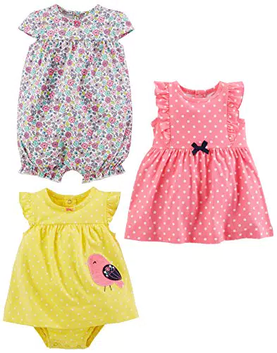 Simple Joys by Carter's Baby Mädchen 3-Pack Romper