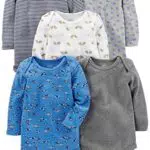 Simple Joys by Carter's Unisex Baby Long-Sleeve Bodysuit Pack of 5 Body
