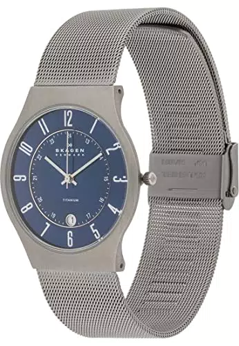 Skagen Herrenuhr Sundby Titanium mit Edelstahl Mesh Armband