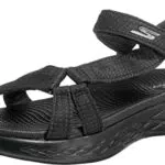 Skechers Damen Knöchelriemchen Sandalen, Stoff, Netzstoff