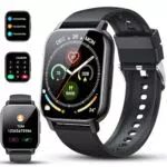 Smartwatch mit Telefonfunktion und Voll Touchscreen - Wasserdichte Fitnessuhr mit Herzfrequenz- und Schlafmonitor