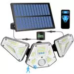 Solarlampen mit Bewegungsmelder und Fernbedienung für den Außenbereich