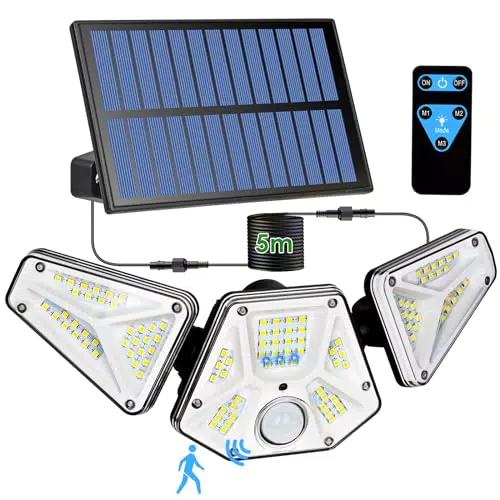 Solarlampen mit Bewegungsmelder und Fernbedienung für den Außenbereich