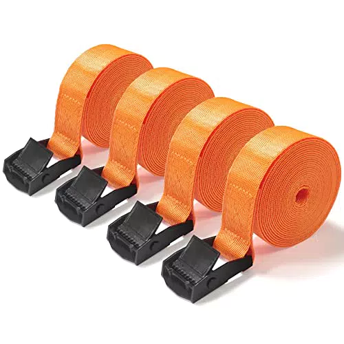Spanngurt Kurz - Verstellbare Spanngurte mit Ratsche für Auto und Fahrradträger