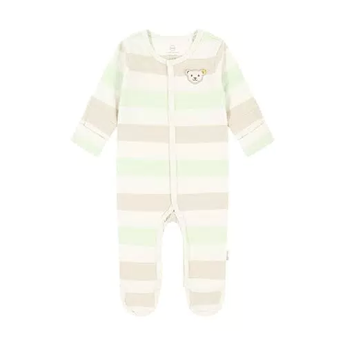 Steiff Baby-Jungen Fuß Strampler Langarm, Eggnog, 62