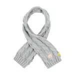 Steiff Mädchen gestrickter Schal - Grau Melange