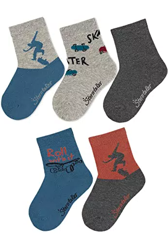 Sterntaler Baby Jungen Socken - 5er-Pack, Hellgrau Meliert