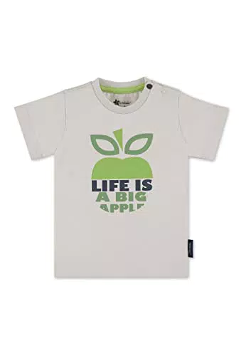 Sterntaler Baby-Jungen Kurzarm Apfel T-Shirt, lichtgrau
