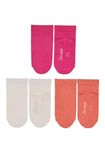 Sterntaler Baby Mädchen Sneaker - 3er-Pack Uni Söckchen