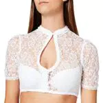 Stockerpoint Damen Bluse B-5075 Trachtenbluse, Weiß
