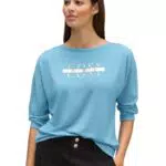 STREET ONE Damen A320591 T-Shirt 3/4 Arm, Soft Pure Lilac Melange