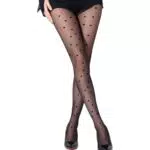 Netzstrumpfhose Glitzer Herz Muster für Damen - Perfekt für Halloween & Weihnachten