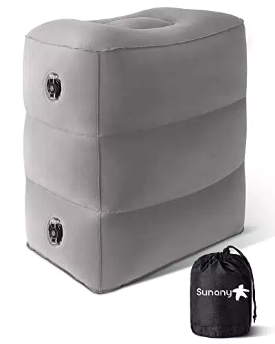 Sunany Aufblasbares Fußstützen kissen für Reisen