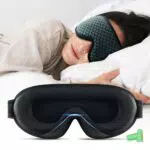 SUNBEBE Schlafmaske für Seitenschläfer, 3D Schlafbrille mit Ohrstöpseln