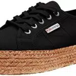 SUPERGA 2730-cotropew, Sportschuhe für Damen, Schwarz - Nero Black 999 - Größe: 42 1/2 EU