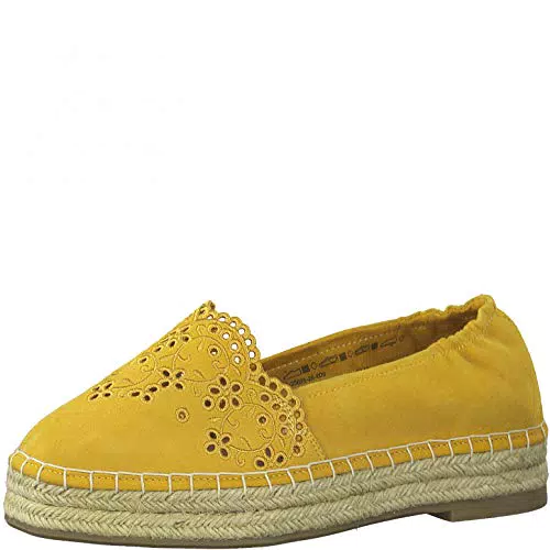 Tamaris Damen Flats - Espadrilles mit Touch It-Fußbett - Halbschuhe für den Sommer