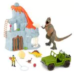 Dino World Spielset mit Vulkan, T-Rex, Dino Ei und Actionfigur