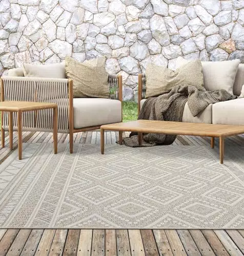Teppich Calgary - Robuster Flachgewebe Teppich im modernen Vintage-Design