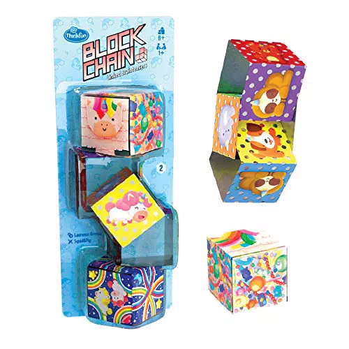 ThinkFun Block Chain Einhörner - Brainteaser für Kinder ab 8 Jahren