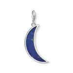 Thomas Sabo Damen Charm Anhänger Mond - Dunkelblau - 925 Sterling Silber