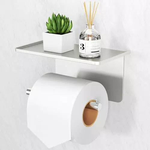 Toilettenpapierhalter mit Ablage und Feuchttücherbox