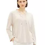 TOM TAILOR Damen T-Shirt mit Kordelzug