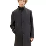 TOM TAILOR Denim Herren Wollmantel mit Stehkragen
