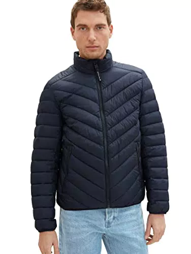 TOM TAILOR Herren 1036073 Lightweight Steppjacke mit Stehkragen