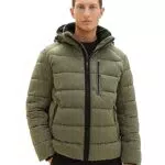TOM TAILOR Herren Puffer-Jacke mit Abnehmbarer Kapuze
