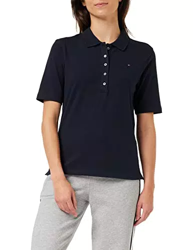 Tommy Hilfiger Damen Poloshirt Kurzarm 1985 Pique Polo Regular Fit