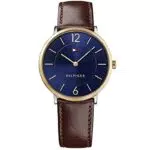 Tommy Hilfiger Herren Armbanduhr mit Lederarmband - Analoguhr