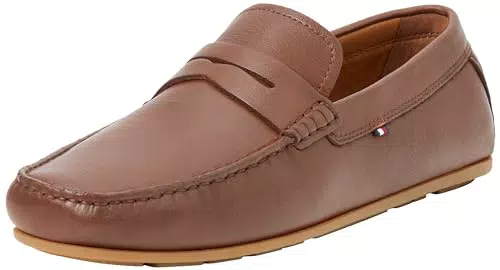 Tommy Hilfiger Herren Loafer aus Leder, Braun