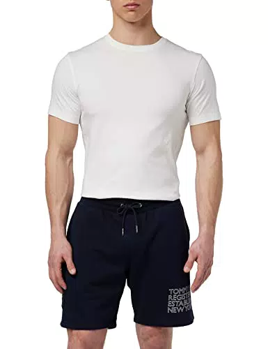 Tommy Hilfiger Herren Sweatshorts Badged Graphic Cargo Short Kurz