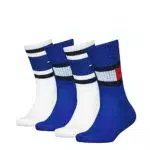 Tommy Hilfiger Unisex Kids Crew Sock, Ultra Blue, 31/34