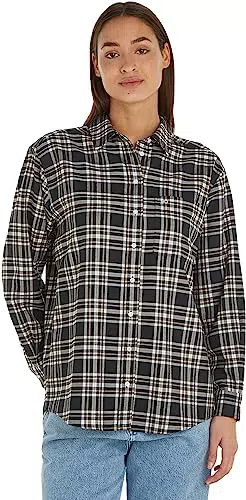 Tommy Jeans Damen Hemd Check Overshirt Langarm