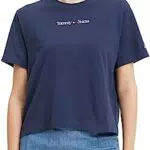 Tommy Jeans Damen T-Shirt Kurzarm mit Rundhalsausschnitt