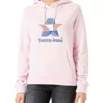 Tommy Jeans Damen Hoodie TJW Star - Rosa