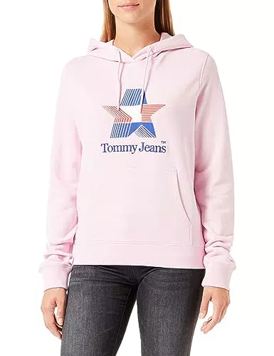 Tommy Jeans Damen Hoodie TJW Star - Rosa